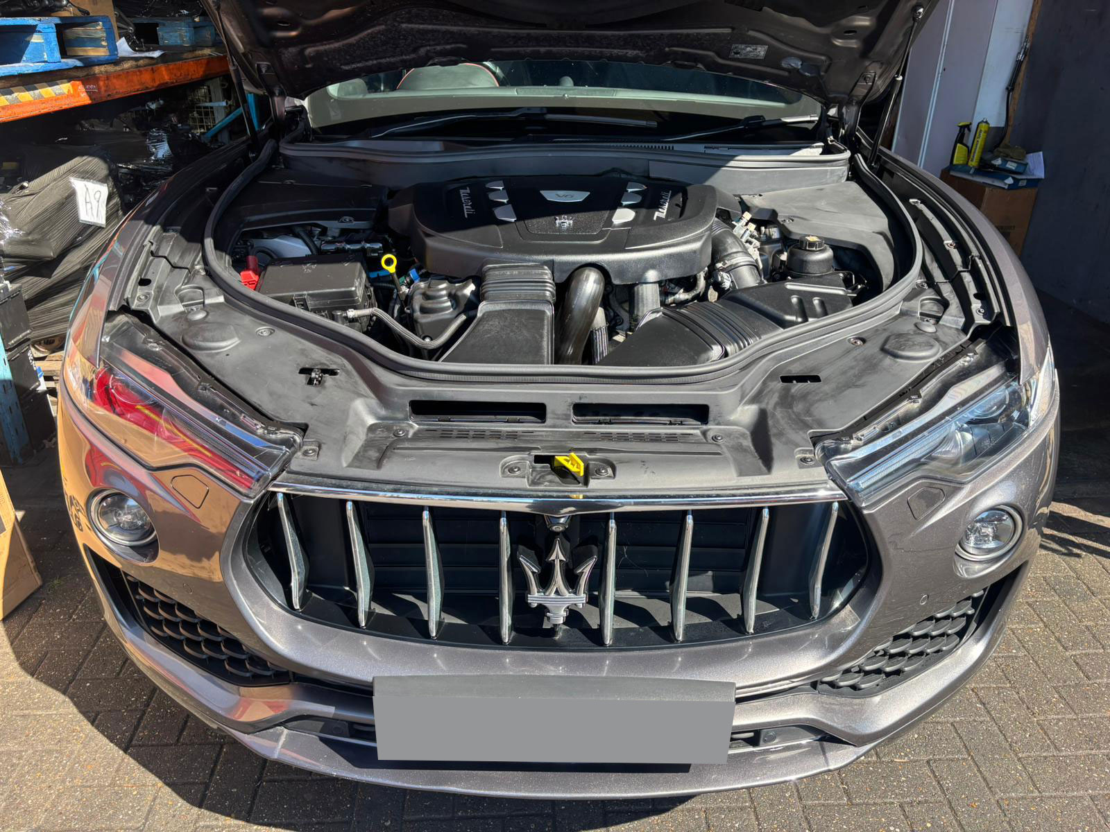 Levante engine fitted and ready to roar