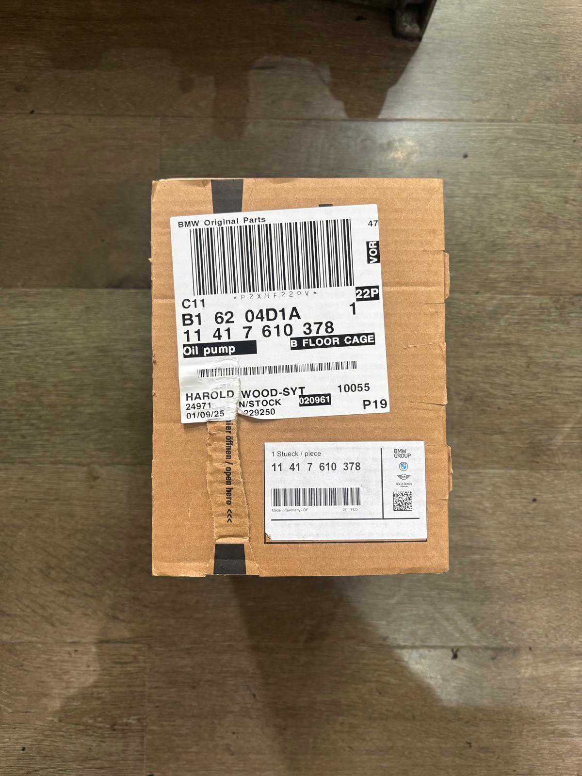 New BMW Oil Pump box