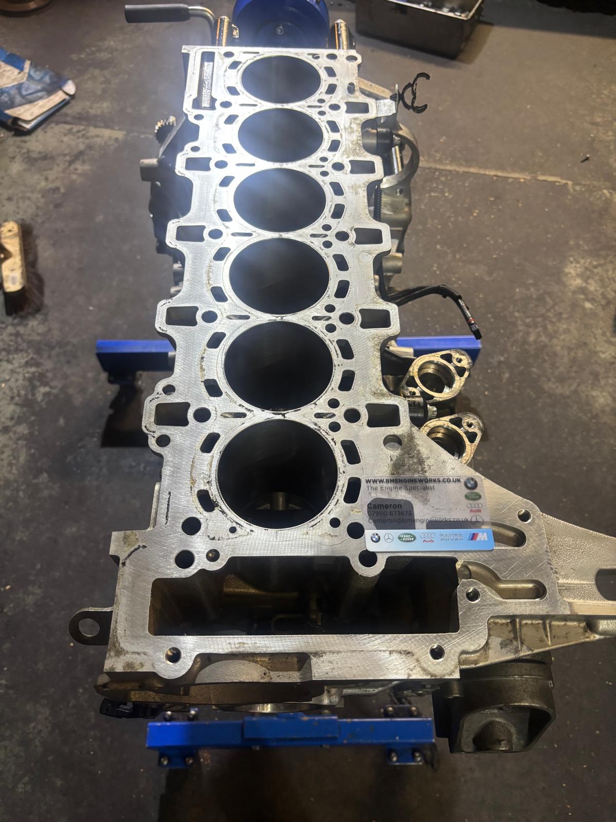 S55 engine block top view
