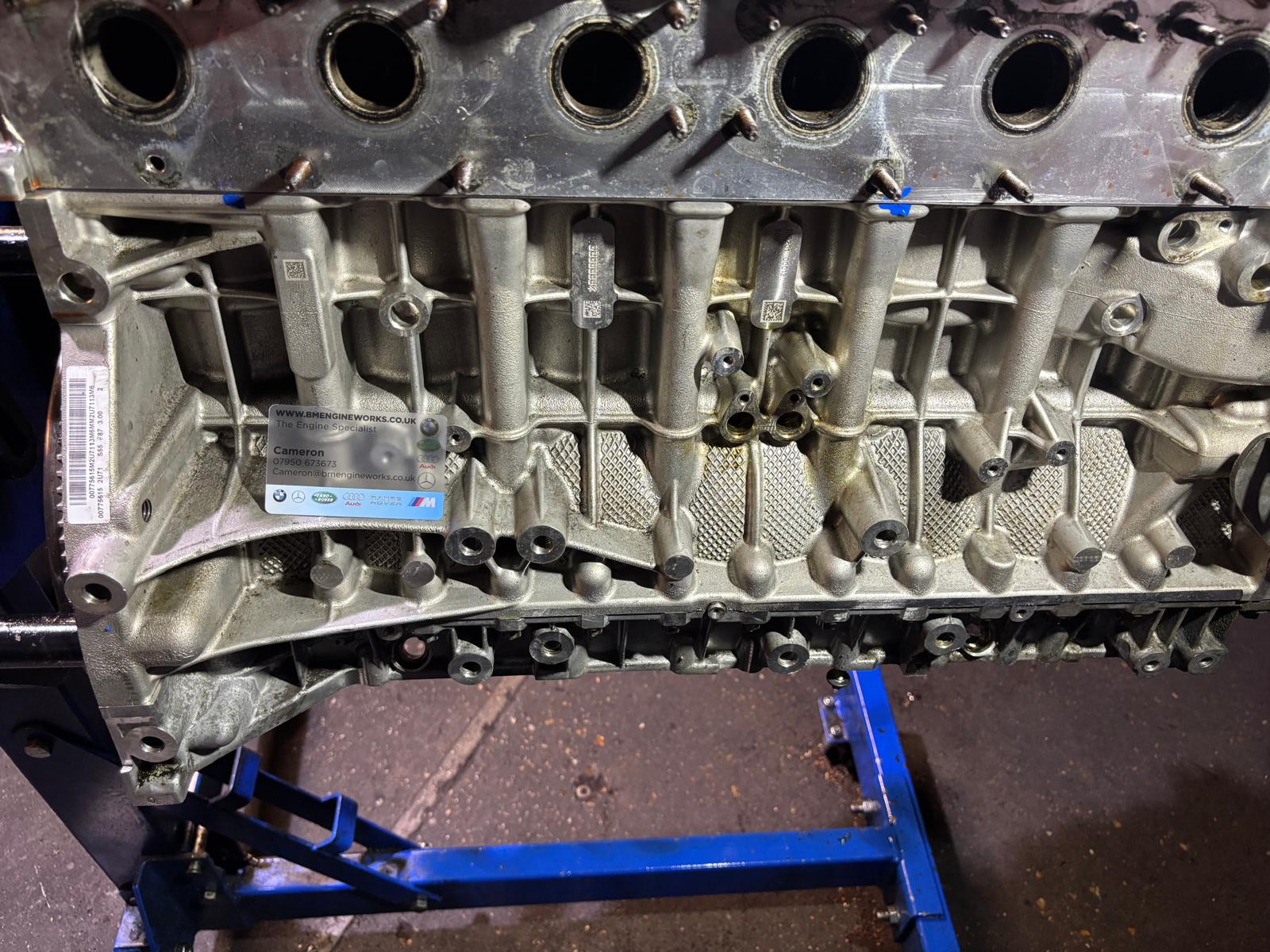 Bottom of engine block