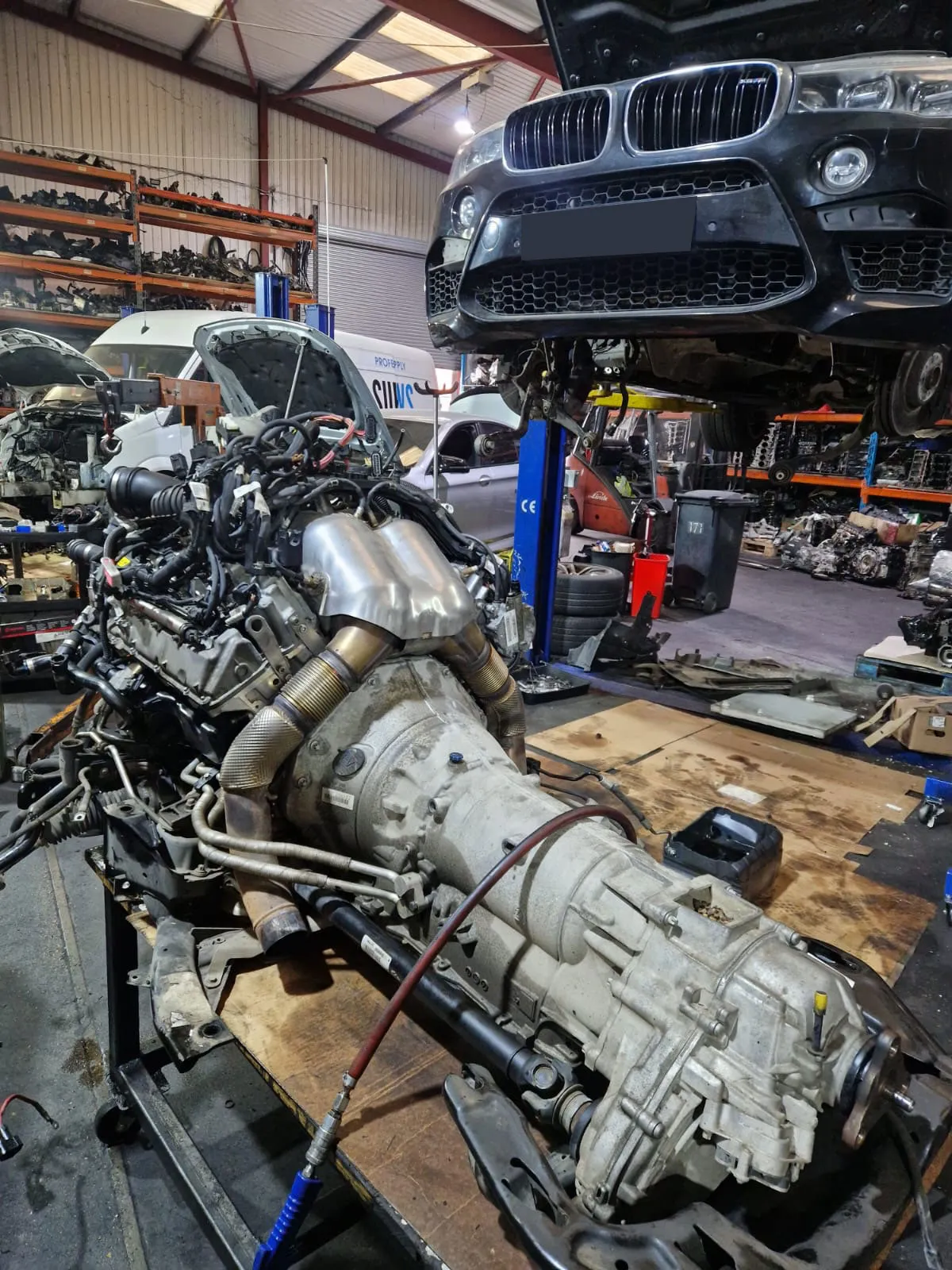 Removed S63 and gearbox