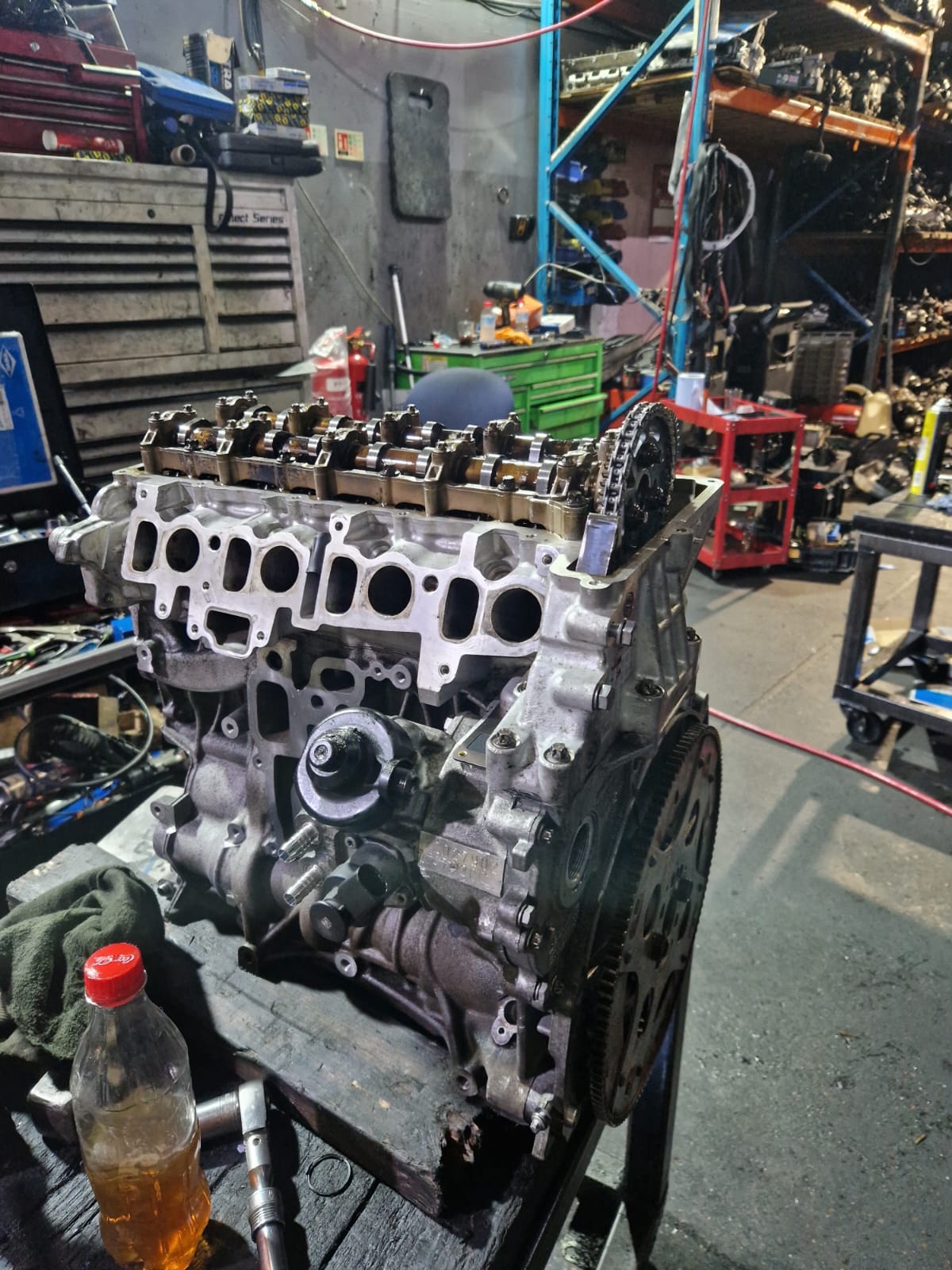 BMW N47 engine block and timing chain