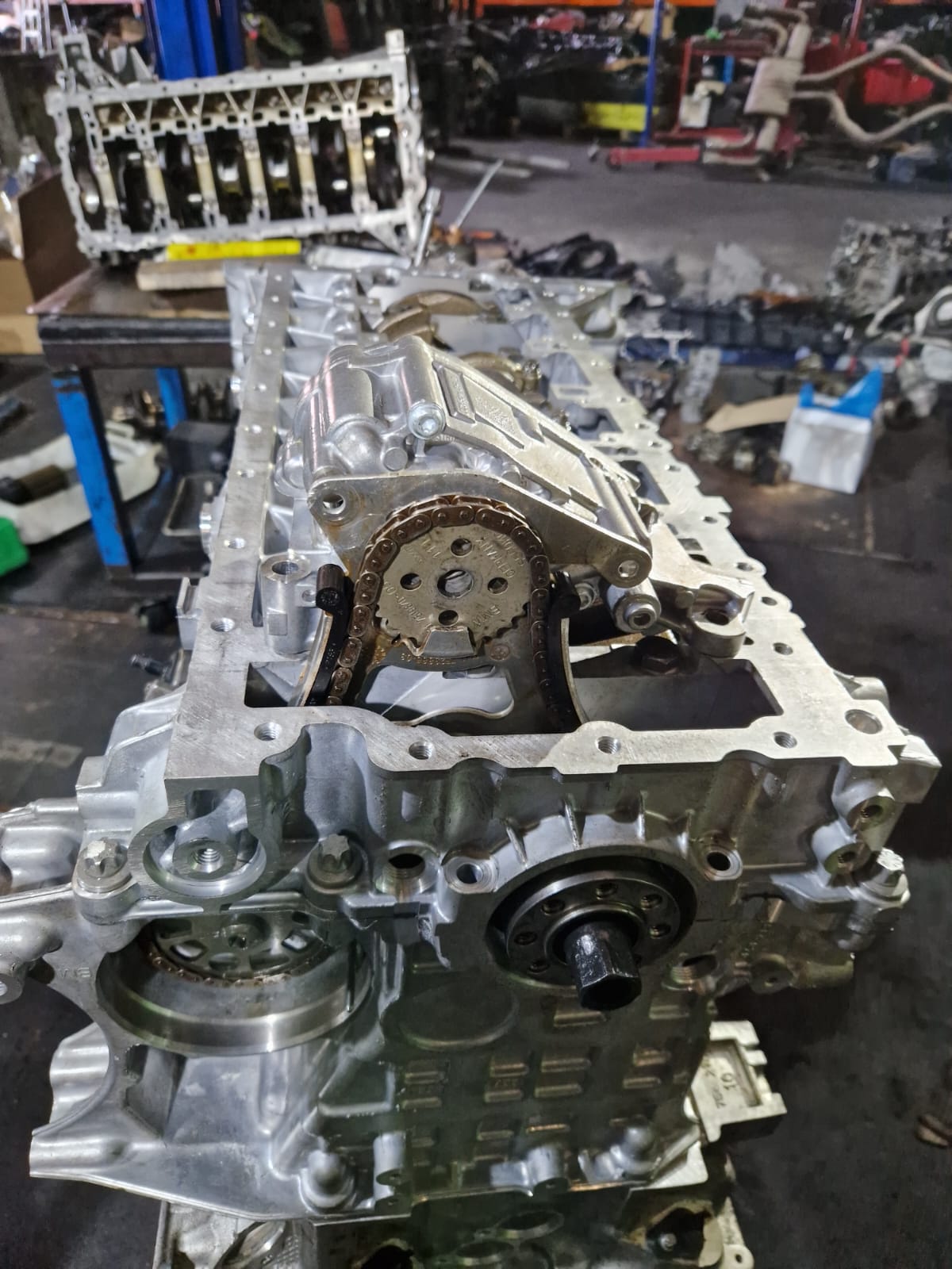 BMW engine timing chain and sprocket.