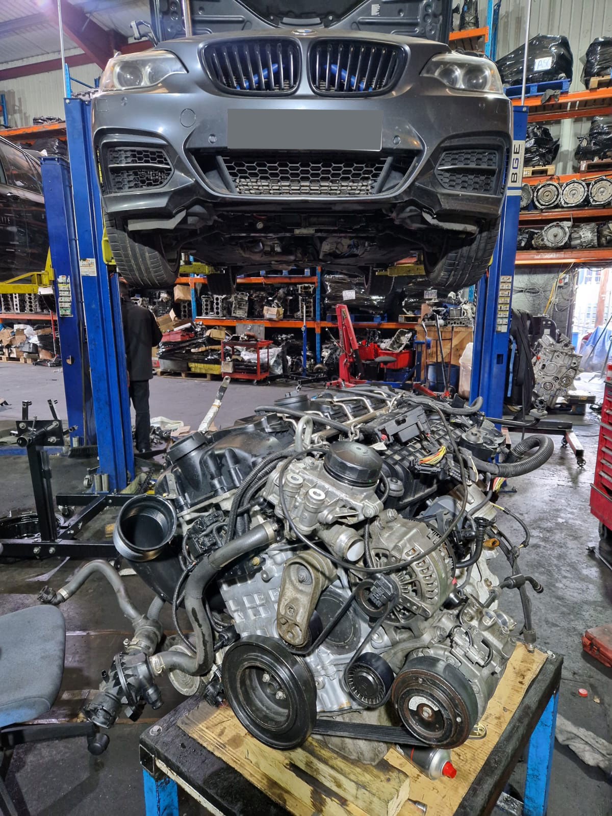 BMW Engine on Pallet