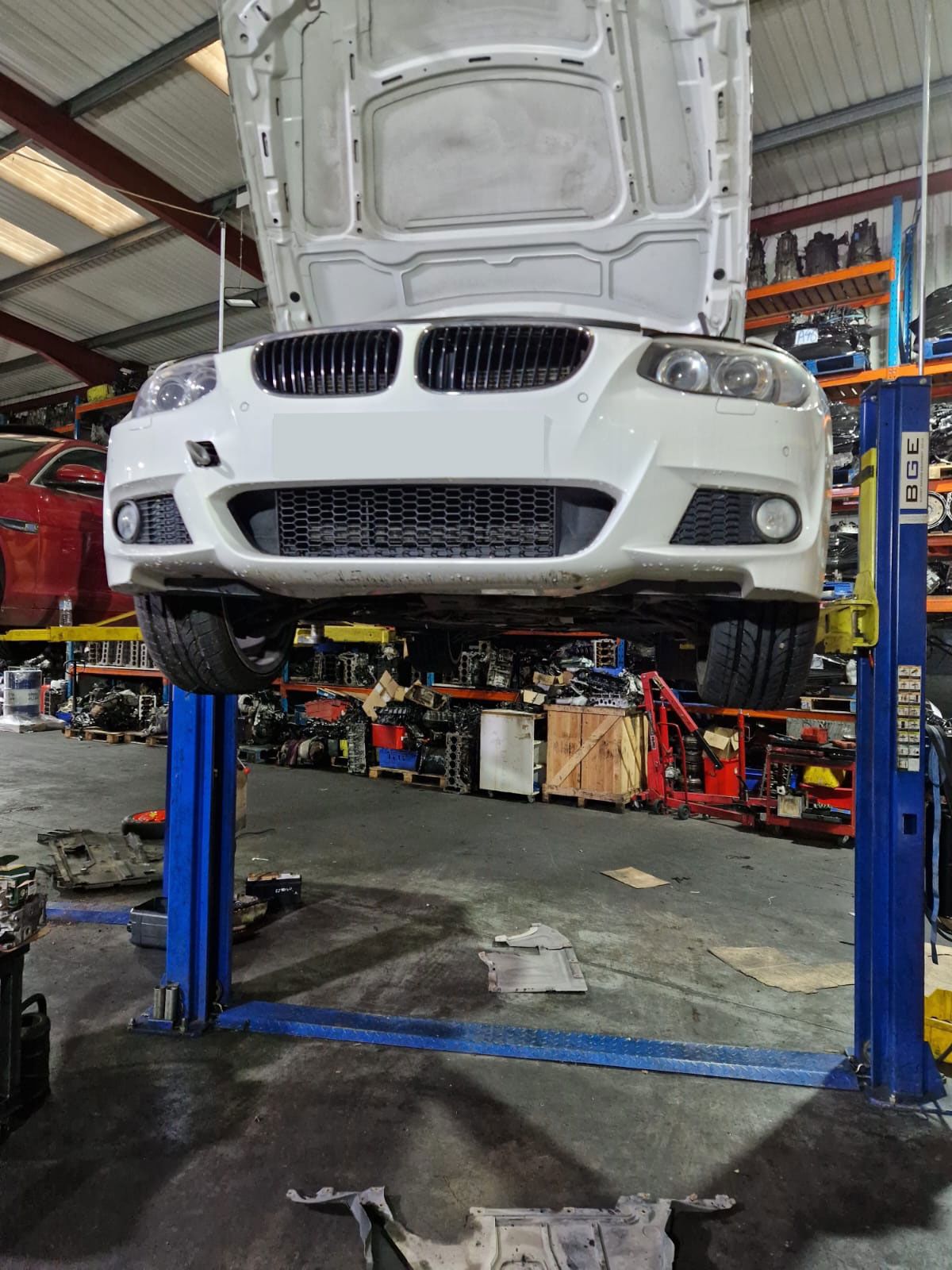 Vehicle on Lift (Front)