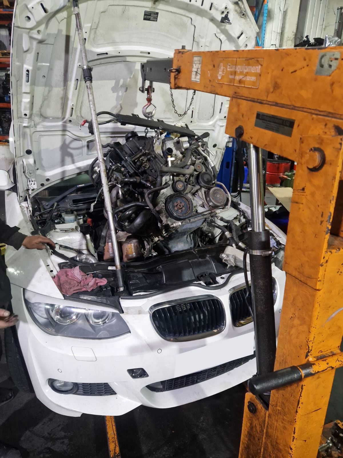 Engine Lift Mid-Process